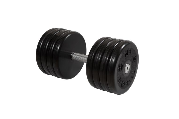Гантель неразборная, классик, с невращ. хром. ручкой, 44 кг MB Barbell MB-FdbEM-BN44 