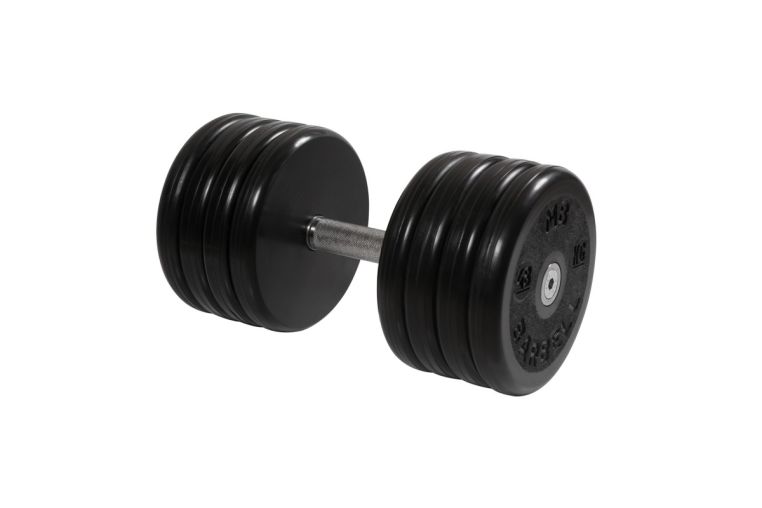 Гантель неразборная, классик, с невращ. хром. ручкой, 48 кг MB Barbell MB-FdbEM-BN48 