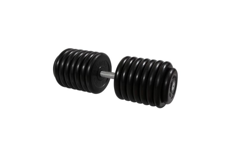 Гантель неразборная, с невращ. хром. ручкой, 76 кг MB Barbell MB-FdbM-BN76 
