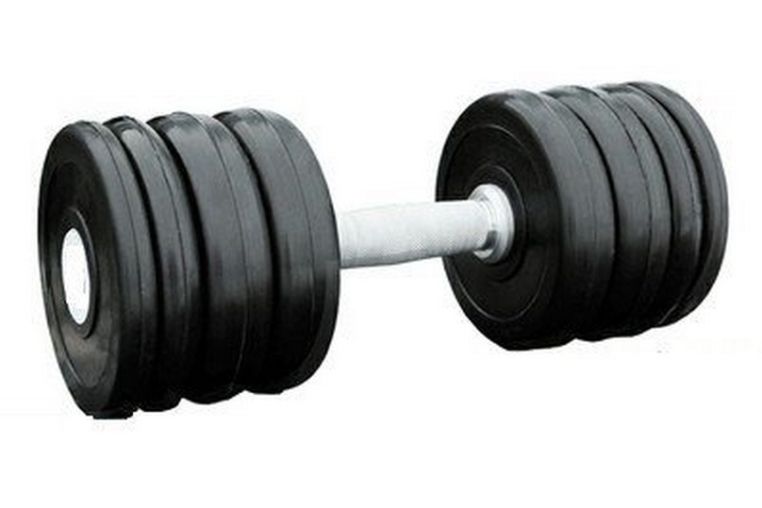 Гантель профессиональная хром/резина 27 кг. Iron King IK 500-27 