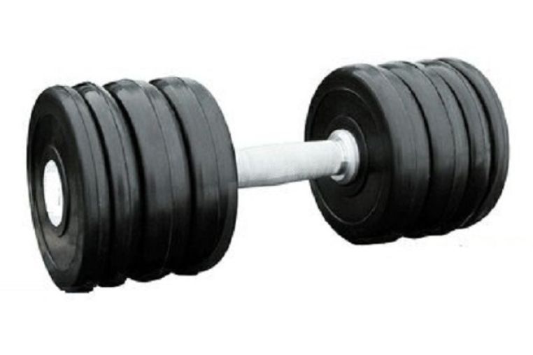 Гантель профессиональная хром/резина 26 кг. Iron King IK 500-26 