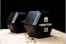 Гантель обрезиненная YouSteel HEX DB 2,5кг