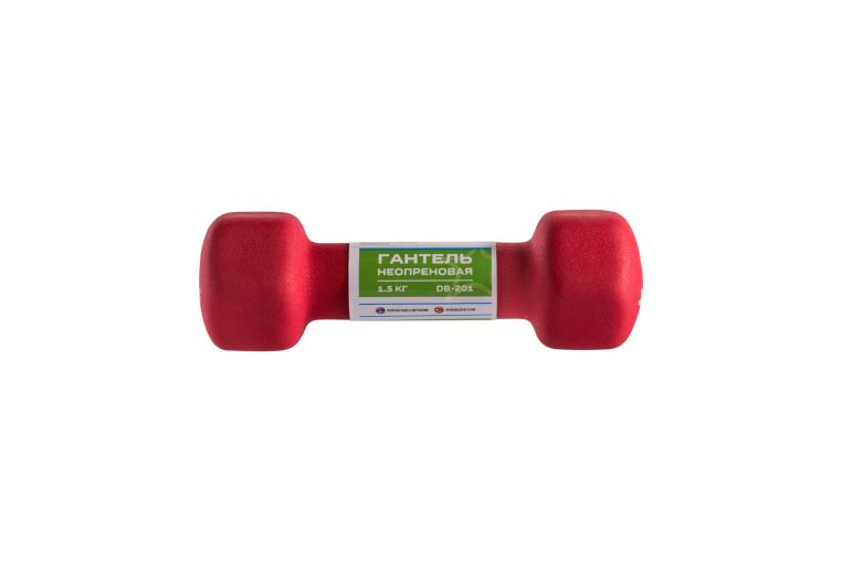 Гантель неопреновая Star Fit DB-201 1,5 кг насыщенный красный (1 шт.) фото 2