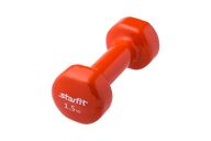 Гантель виниловая 1,5 кг Star Fit DB-101 оранжевый