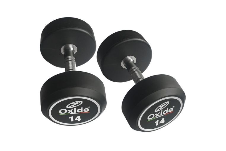 Гантель обрезиненная круглая Oxide Fitness DB145А 2 кг 