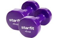 Гантель виниловая Core Star Fit DB-101 4 кг, фиолетовый, 2 шт