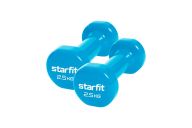Гантель виниловая Core 2,5 кг Star Fit DB-101 синий, 2 шт
