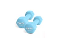 Гантель неопреновая Core 2,5 кг Star Fit DB-201 синий пастель, пара