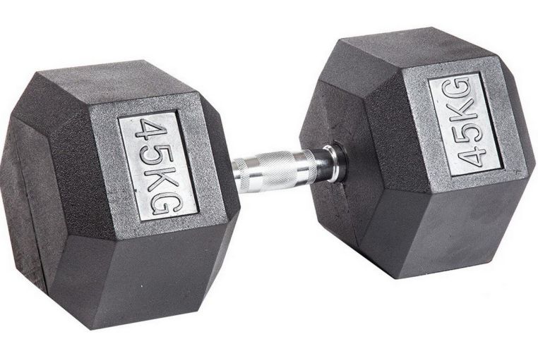 Гантель гексагональная обрезиненная ZSO 45 кг 