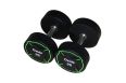 Гантель круглая, полиуретановая 25кг Oxide Fitness прямая хромированная ручка со сплошной накаткой ODB01 фото 8