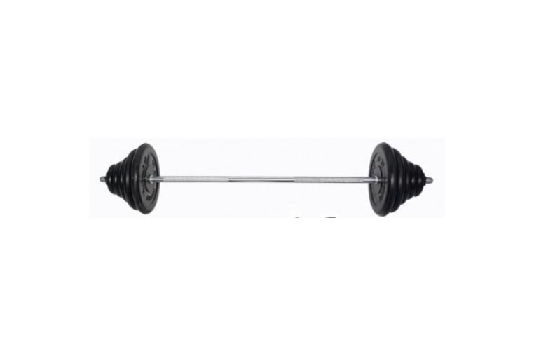Штанга наборная весом Iron King 83,5 кг ( гриф 1,5 м + по 2 диска: 20,10, 5, 2.5, 1.25 кг ) 