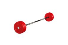 Штанга неразборная MB Barbell с цветными дисками, 25 мм, 35 кг MB-BarMW-C35