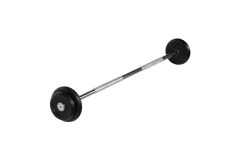 Штанга неразборная MB Barbell с чёрными дисками, 25 мм, 12,5 кг MB-BarMW-B12,5