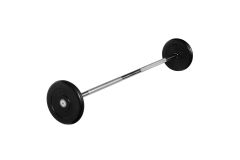 Штанга неразборная MB Barbell с чёрными дисками, 25 мм, 15 кг MB-BarMW-B15