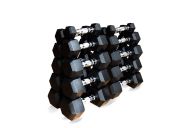 Набор гексагональных гантелей 10 пар от 1 до 10кг Original Fit.Tools FT-HEX-SET-110T