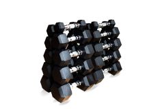 Набор гексагональных гантелей 10 пар от 1 до 10кг Original Fit.Tools FT-HEX-SET-110T