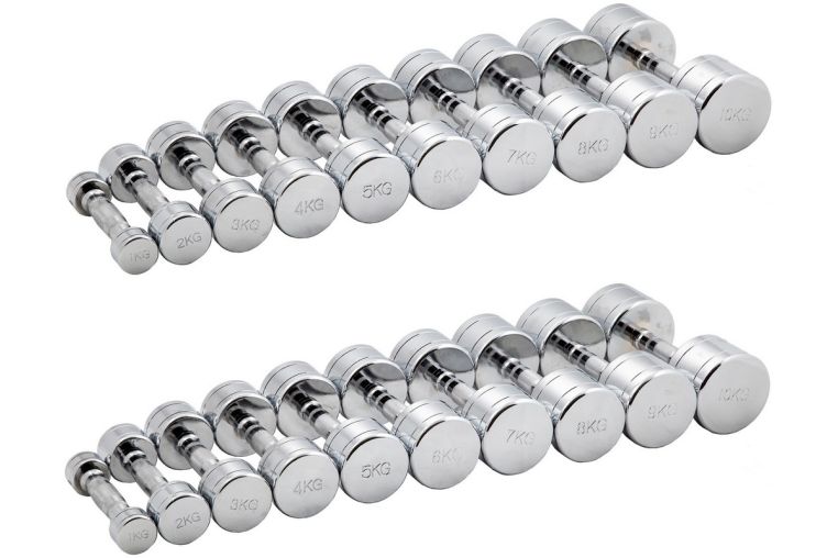 Гантельный ряд ZSO 1 кг - 10 кг (10 пар), шаг 1 кг 