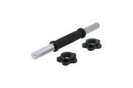 Гриф гантельный D25, L350 Starfit BB-105 замок-гайка пластик