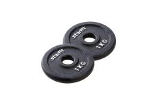 Диск чугунный 1 кг Star Fit d26 мм BB-204 черный, 2 шт