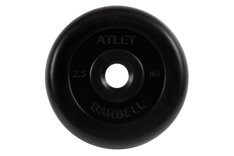 Диск обрезиненный d26мм MB Barbell MB-AtletB26-2,5 2,5кг черный 