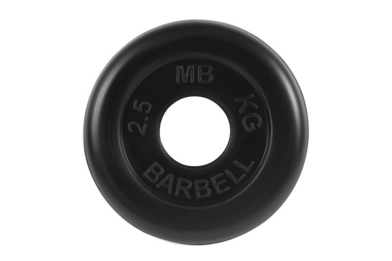 Диск обрезиненный d51мм MB Barbell MB-PltB51-2,5 2,5кг черный 