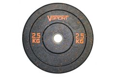 Диск бамперный V-Sport черный 2,5 кг FTX-1037-2.5