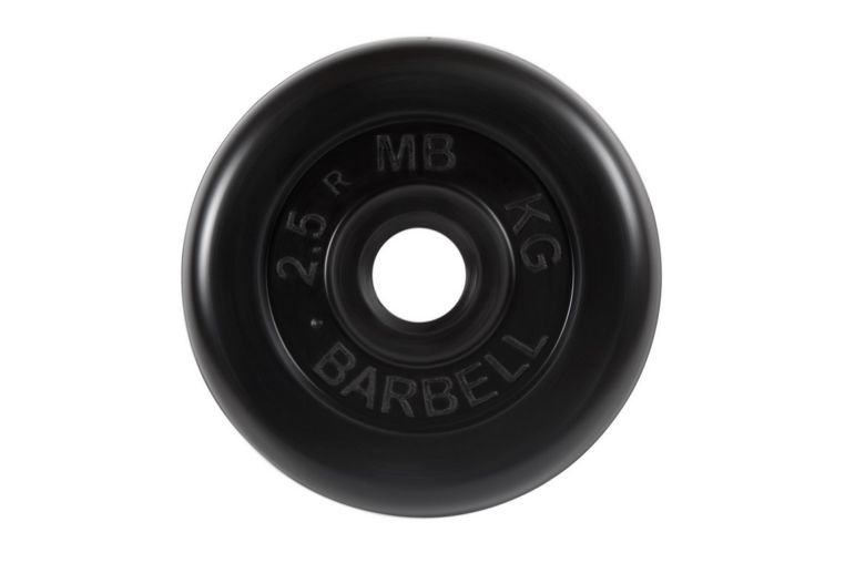 Диск обрезиненный d26мм MB Barbell MB-PltB26 2,5кг черный 