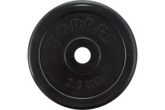 Диск обрезиненный Torres 2,5 кг PL50692, d.25мм