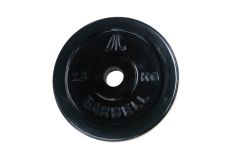 Диск обрезиненный d26мм DFC WP021-26-2,5 2,5кг, чёрный