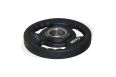 Диск олимпийский Oxide Fitness OWP02 D50мм полиуретановый, с 3-мя хватами, черный 2,5кг. фото 3