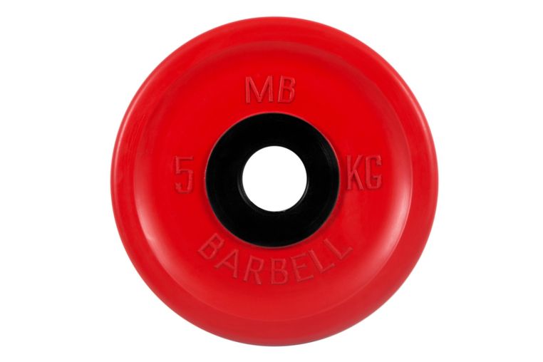 Диск олимпийский d51мм евро-классик MB Barbell MB-PltCE-5 5 кг красный 