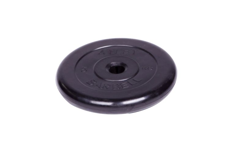 Диск обрезиненный d31мм MB Barbell Atlet 5кг черный MB-AtletB31-5 фото 1