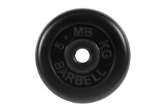 Диск обрезиненный d31мм MB Barbell MB-PltB31 5 кг черный