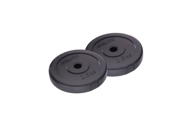 Диск пластиковый 2,5 кг Star Fit BB-203 черный, 2 шт 