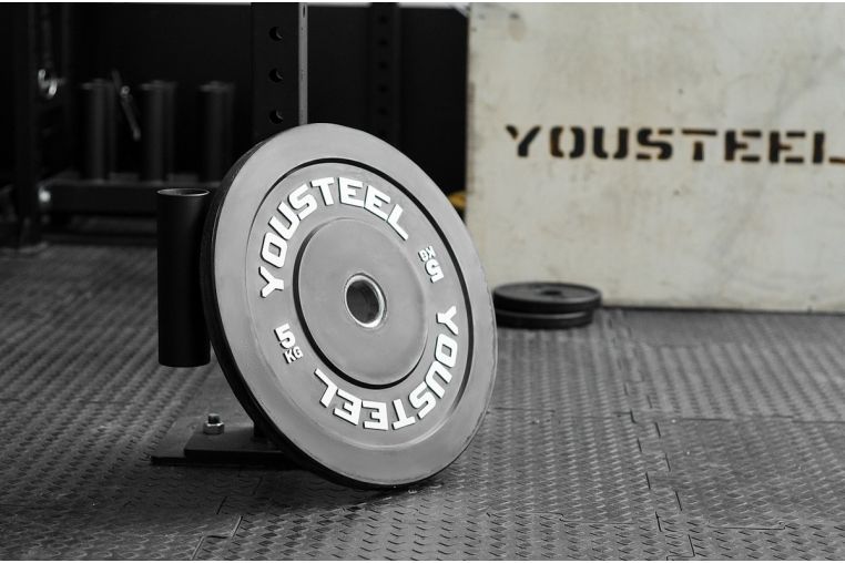 Диск каучуковый для штанги YouSteel тренировочный черный 5кг фото 4