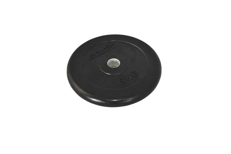 Диск обрезиненный d26мм Starfit BB-202 5 кг черный 