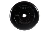 Диск обрезиненный d26мм MB Barbell MB-AtletB26-10 10кг черный