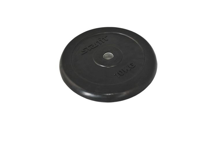 Диск обрезиненный d26мм Starfit BB-202 10 кг черный 