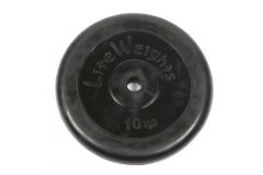 Диск обрезиненный Lite Weights 2477LW 26мм 10кг, черный