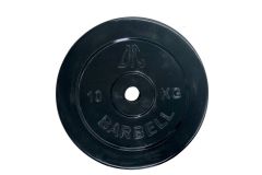Диск обрезиненный d26мм DFC WP021-26-10 10кг, чёрный
