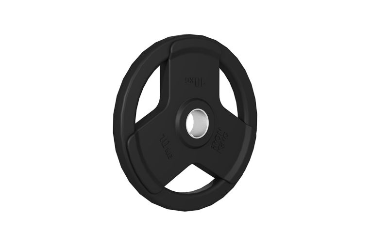 Диск обрезиненный 3-мя хватами Iron King черный D50 мм 10 кг фото 1