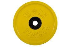 Диск олимпийский d51мм евро-классик MB Barbell MB-PltCE-15 15 кг желтый