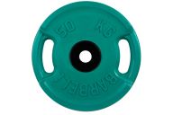 Диск олимпийский d51мм евро-классик с ручками MB Barbell MB-PltСS-50 50 кг зеленый