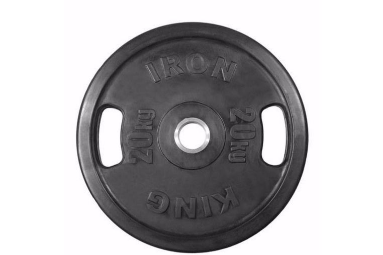 Диск евро-классик с двумя хватами Iron King 20 кг, черный 