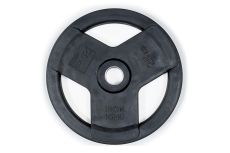 Диск обрезиненный 3-мя хватами Iron King черный D50 мм 25 кг