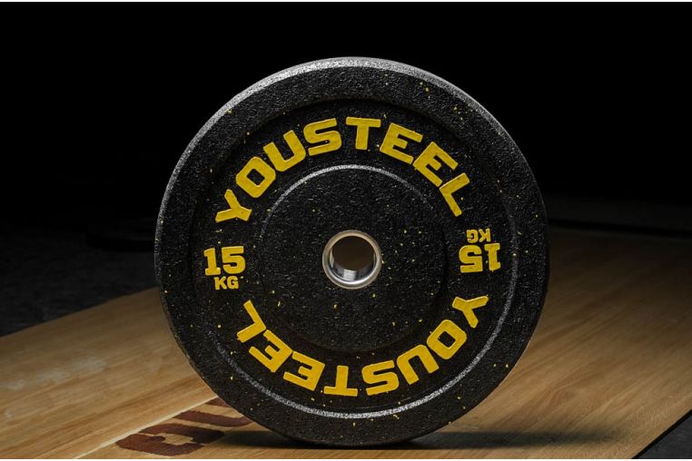 Диски для штанги YouSteel HI-TEMP 15кг с цветными вкраплениями 