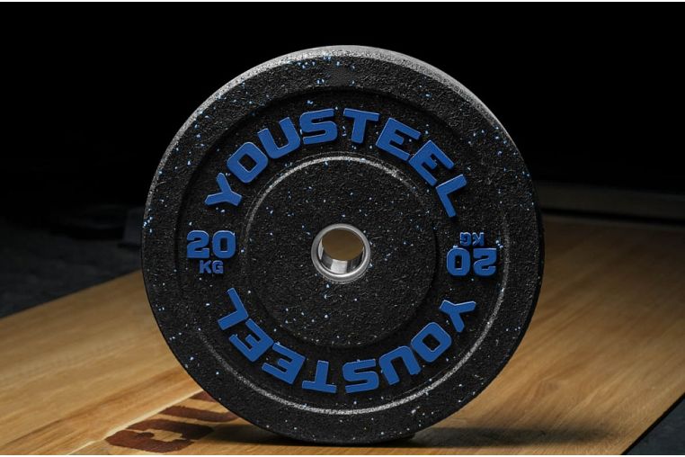 Диски для штанги YouSteel HI-TEMP 20кг с цветными вкраплениями 