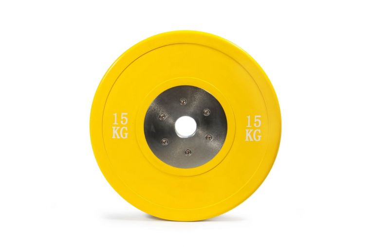 Диск соревновательный Stecter D50 мм 15 кг (желтый) 2188 фото 2