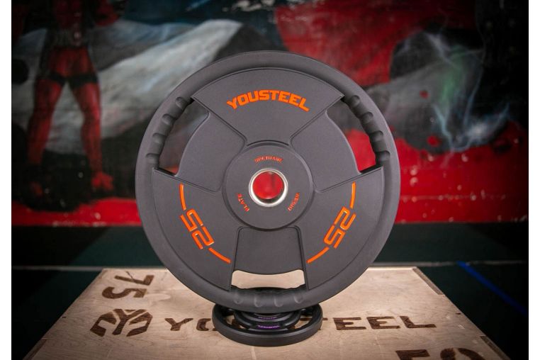 Диск TPU 25 kg YouSteel 3 Handle TPU weight plate, OK2035A-25 