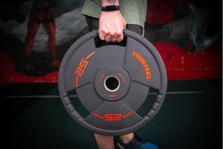 Диск TPU 25 kg YouSteel 3 Handle TPU weight plate, OK2035A-25 фото 1